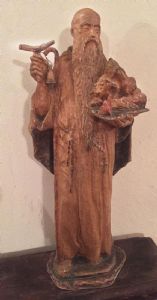 ESCULTURA DE FAENZA EM TERRACOTA representando SANTO ANTÃO ABADE - NOVA ENTRADA
